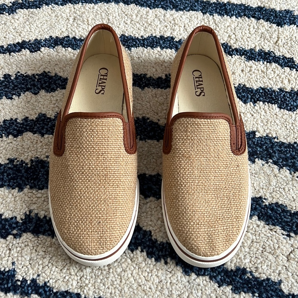 Chaps Slip-On Sneakers in Tan and Brown